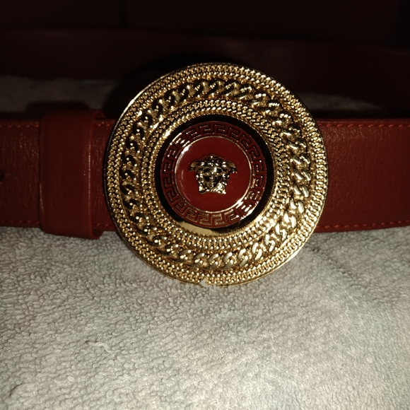 Men's Red and gold Versace belt - Picture 1 of 3